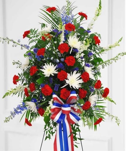 Patriotic Sympathy & Funeral Spray Flowers Julia's Florist