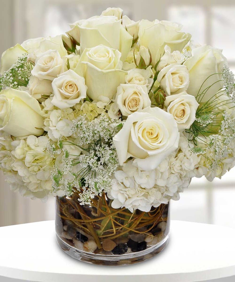 Prominence All White Flower Arrangement | Julia's Wilmington Florist
